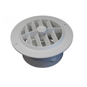 ROUND PLASTIC GRILL – WHITE – 4″ OR 5″